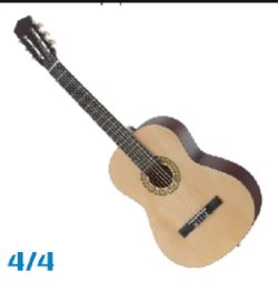 guitarra zurda principiantes clásica -acustica classic cantabile as-851l 4/4