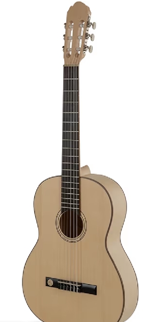 guitarra clásica principiantes zurdos gewa pro nature silver color creama