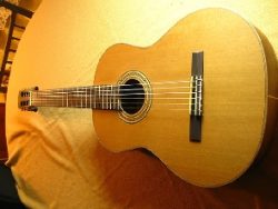 Guitarra clásica zurda la mancha color natural brillante