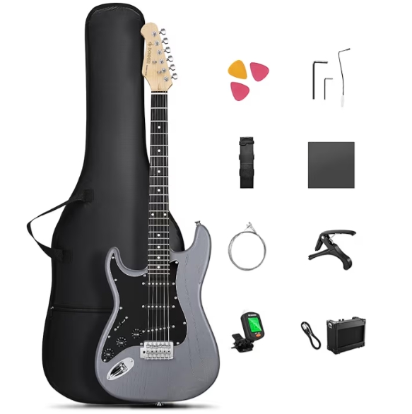 Donner- DST-80 L, la mejor guitarra eléctrica para empezar a rockear: , kit completo listo para tocar y calidad Donner –